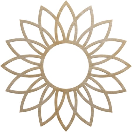 Ekena Millwork Daisy Wood Fretwork Pierced Ceiling Medallion, Hickory, 26"OD x 9"ID x 1/4"T CMWP26X26X0250DAHI